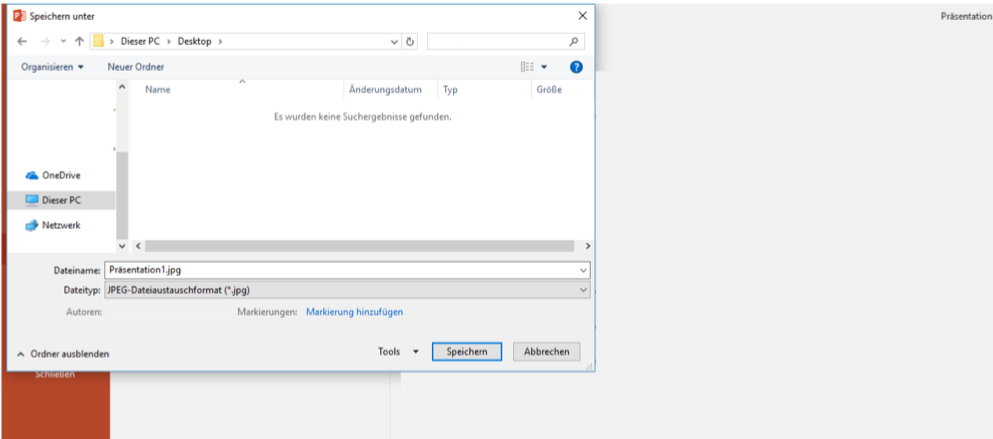 Bild exportieren Windows
